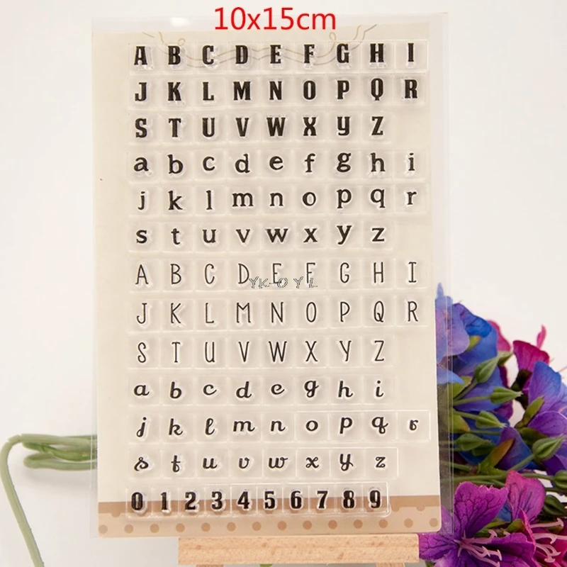 Буквы цифр прозрачный силиконовый Печатный Штамп для DIY альбома скрапбукинга