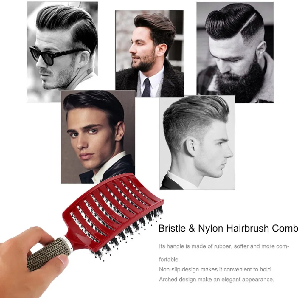 

Hair Scalp Massage Comb Hairbrush Bristle Nylon Women Wet Curly Detangle Hair Brush for Salon Hairdressing Styling Tools