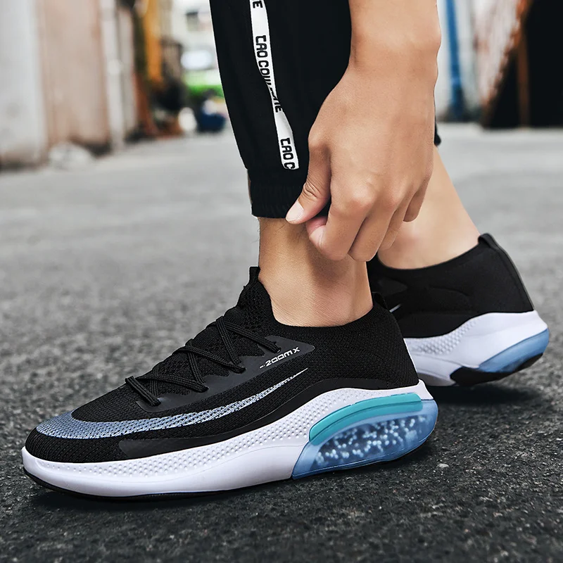 Men's Sports Shoes Sneakers 2021 New Shock Absorption Air Cushion Ultra Light Breathable Men Casual Running Shoes Big Size 39-46