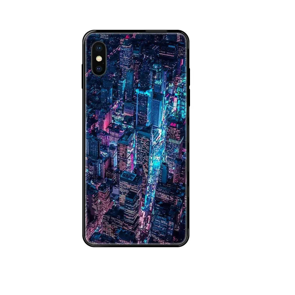 Красивый городской пейзаж ночного Нью-Йорка для телефона Samsung Galaxy Note 4 8 9 10 20 Plus Pro J6