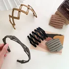 Портативная пластиковая телескопическая повязка на голову, наружная Нескользящая Складная повязка для волос с зубцами, женская головная повязка, головной убор