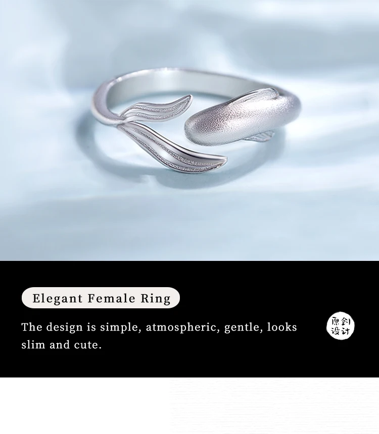 Thaya S925 Sterling Silver Ring Lively Meandering Fish High Quality Jewelry Rings For Women Lovers Gift