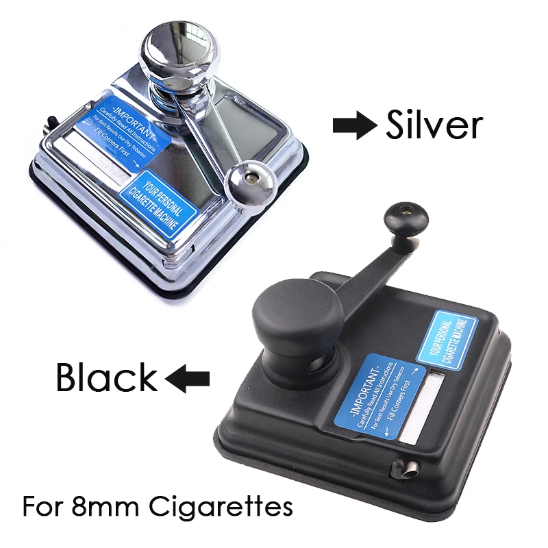 

8mm Manual Cigarette Maker Roller Hand-cranked Tobacco Cigarette Rolling Machine Semi-automatic Smoke Tools Smoking Accessories