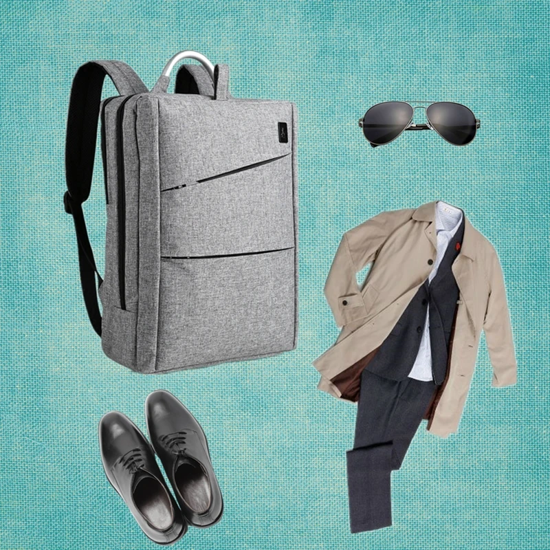 CAI School Bag for Men Women Teenage Boy Collage Preppy Style Backpack Laptop Travel bags Waterproof Minimalism Multi-Layers