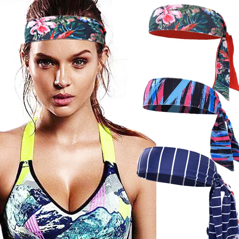 Женские повязки на голову в стиле бохо Однотонные эластичные для волос с цветами