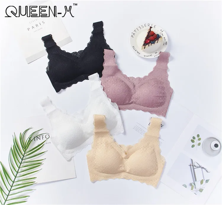 Кружевное нижнее белье без косточек женское японское бесшовное оправы