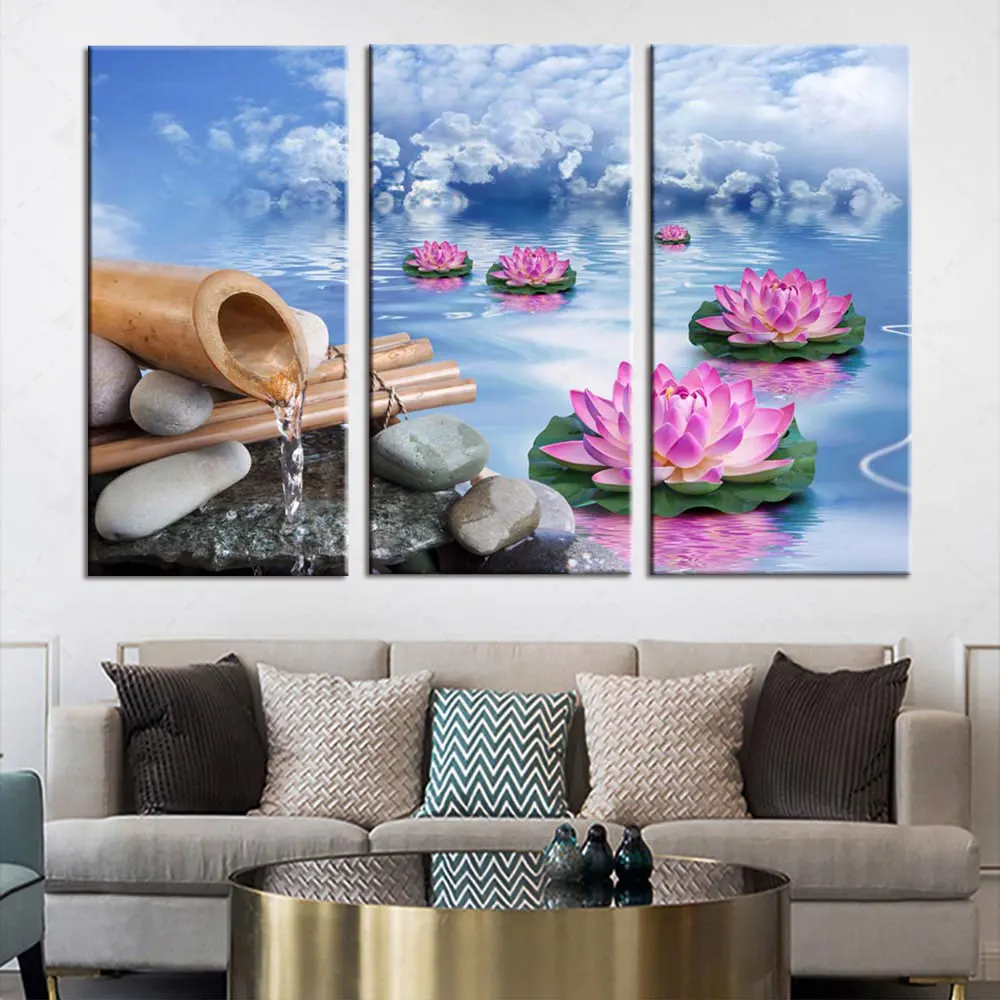 

Картина на стену в современном спа салоне красоты с рамкой