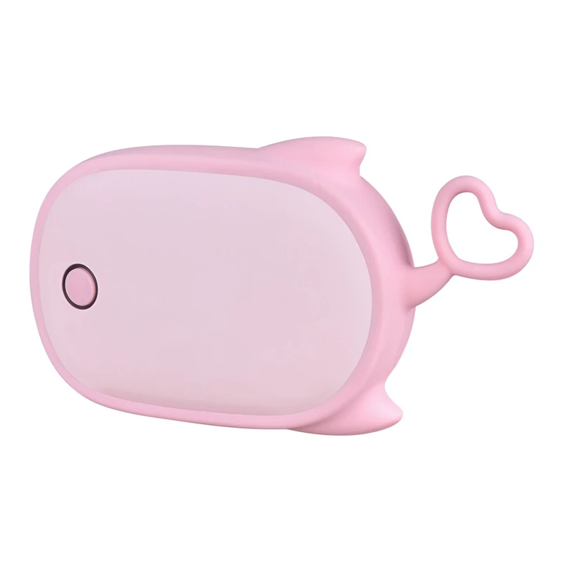 Милый КИТ мультфильм зима мини грелка для рук Портативный USB Перезаряжаемый 5000MAh