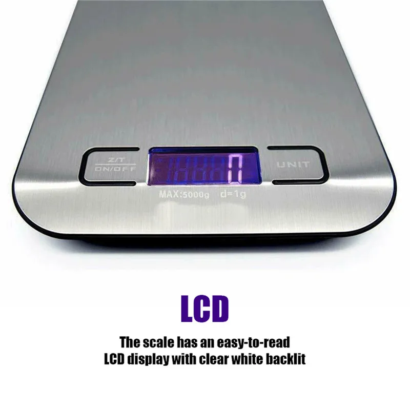 

Stainless Steel Kitchen Scale Electronic Weighing 5Kg Household Kitchen Scale Food Mini Gram Scale Jewelry Said