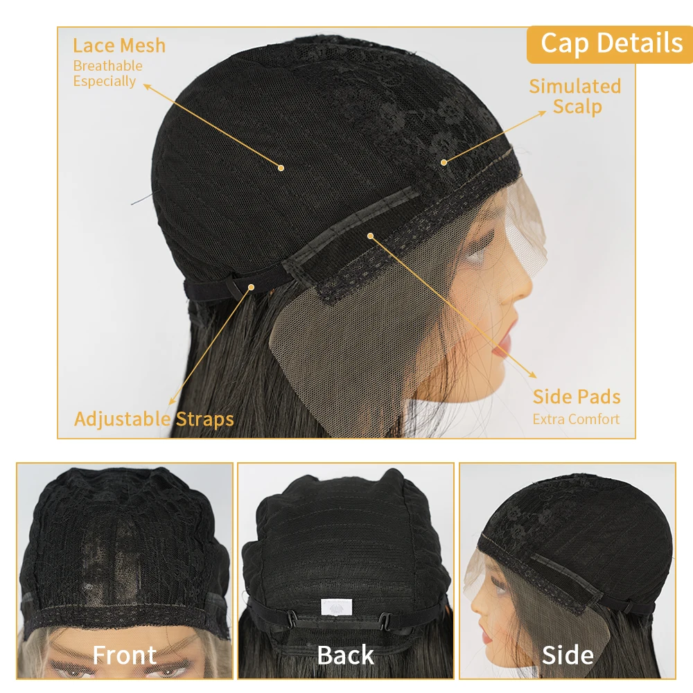 Длинные прямые черные парики для женщин синтетические волосы розовый красный