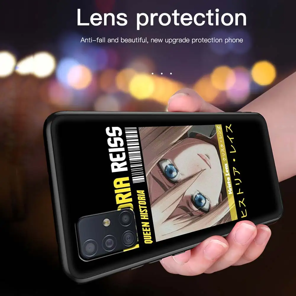 

Japanese Attack On Titan Case For Samsung Galaxy A51 A71 A21s A31 M31 A12 A41 A11 A42 5G M51 M30s Casos Black Soft Phone Fundas