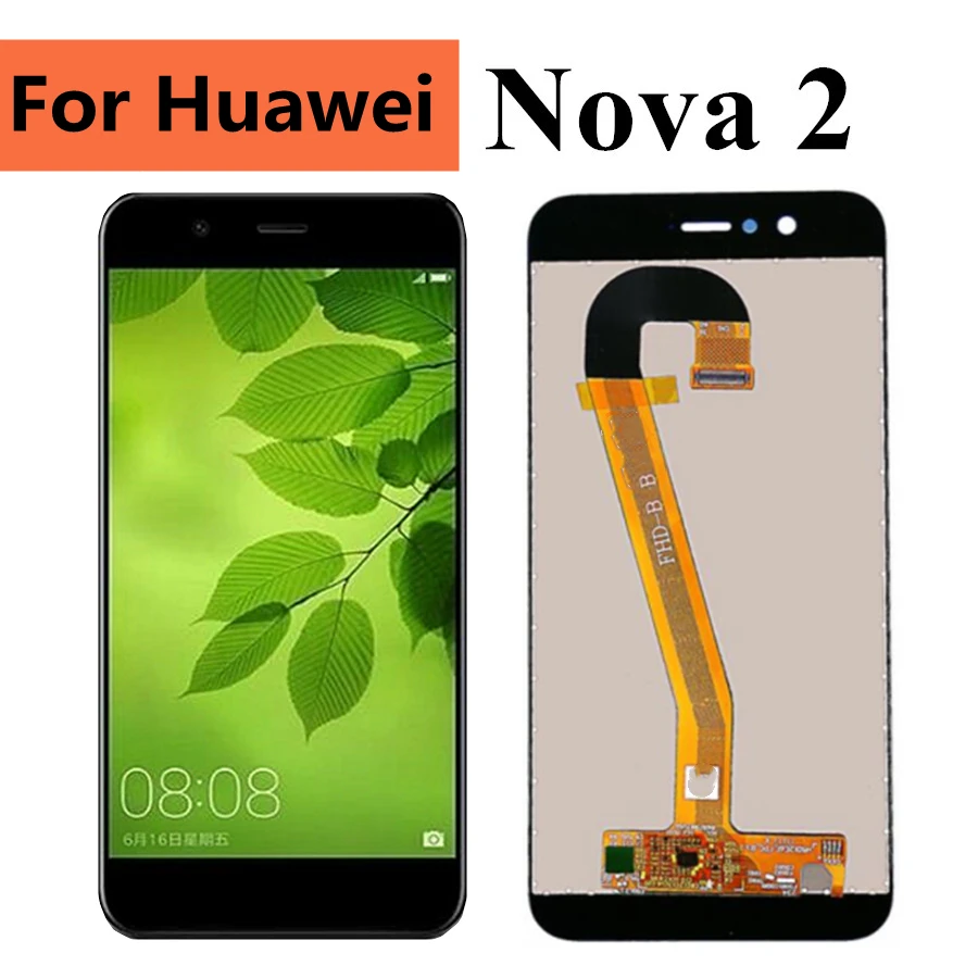 5,0 "LCD para Huawei Nova 2 pantalla LCD Digitalizador de pantalla t&aacute;ctil panel con marco para nova2 LCD PIC-AL00 PIC-TL00 PIC-LX9-0