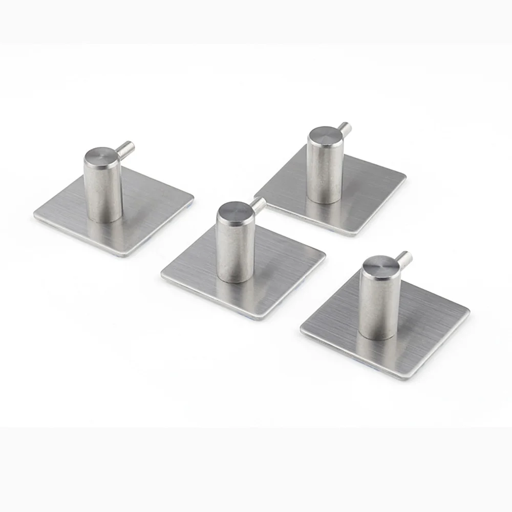 

304 Stainless Steel Hook Self Adhesive Kitchen Home Wall Hook Coat Towel Hook For Bathroom Rustproof Hooks Hanger Rack Hanger