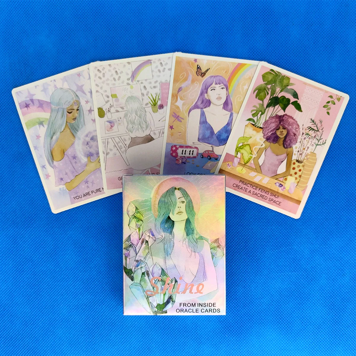 Новинка 2021 карты Tarot сияют изнутри карточка особала и палуба для гадания в