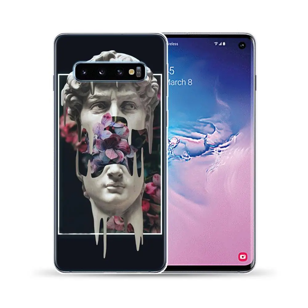 Мягкий ТПУ чехол с рисунком Давида в винтажном стиле для Samsung Galaxy S6 S7 Edge S8 S9 S10 Plus 5G E