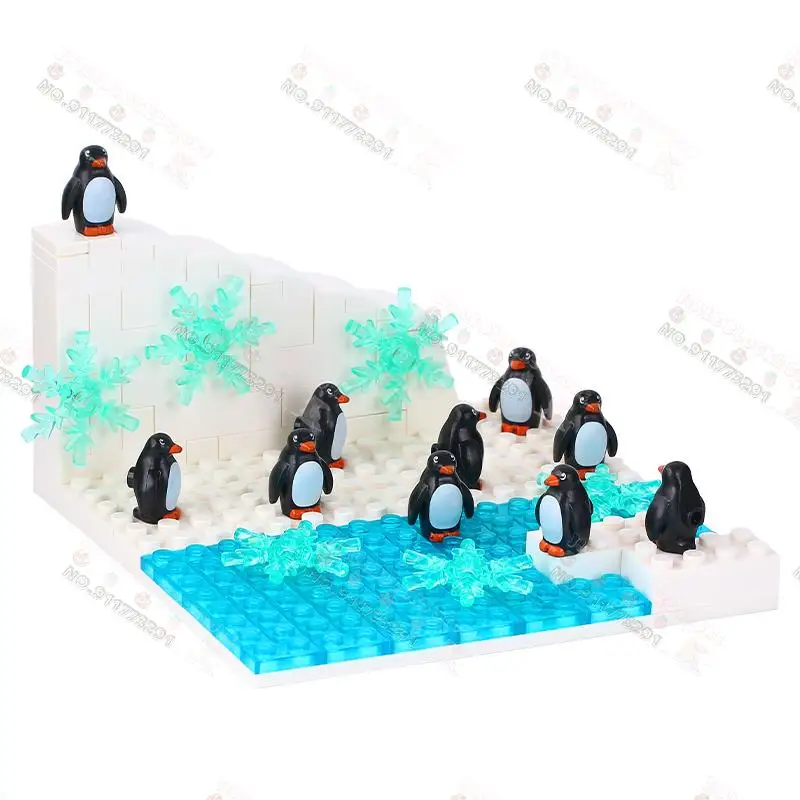 Конструктор игрушечный ледник Пингвины серия MOC | Игрушки и хобби