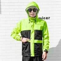 hooded thicked raincoat travel suit fashion cycling camping breathable raincoat split capa de chuva household merchandises dg50r