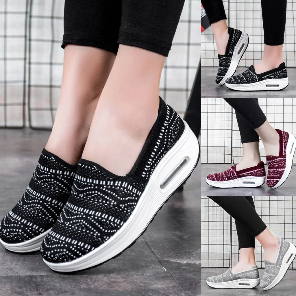 Модные женские кроссовки с верхом из сетчатого материала Повседневная обувь на