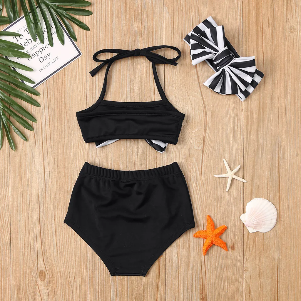 Милые детские купальники для девочек из 3 предметов Детские бикини купальник