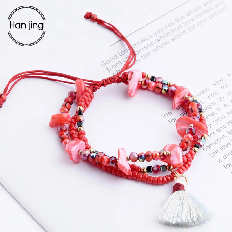 Женские плетеные браслеты в стиле бохо | Украшения и аксессуары