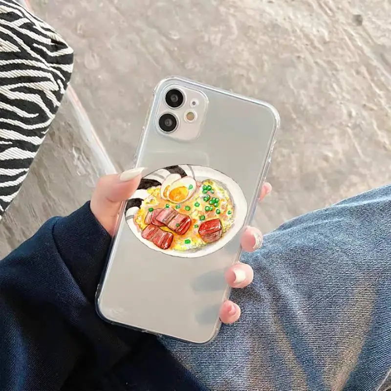 

Delicious food fashion cute Phone Case Transparent for iPhone 11 12 mini pro XS MAX 8 7 6 6S Plus X 5S SE 2020 XR