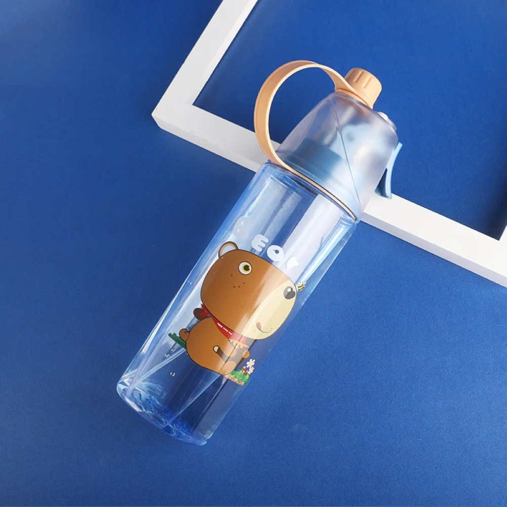 Детская герметичная бутылка для воды с мультяшным медведем 400/600 мл | Дом и сад