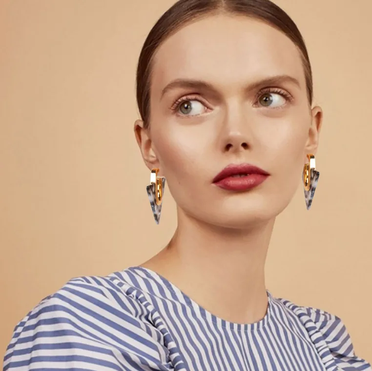 

Retro Personality Geometric Triangle Drop Earrings for Women