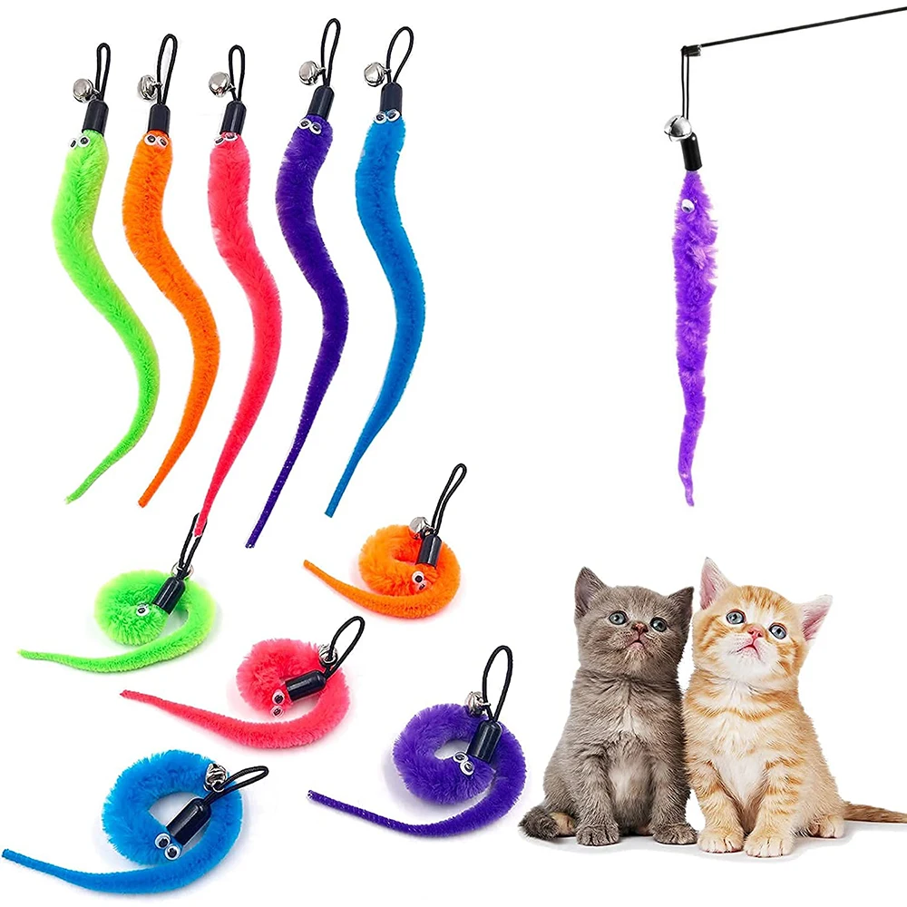 Интересная сменная детская игрушка для кошек набор смешных сменный червь