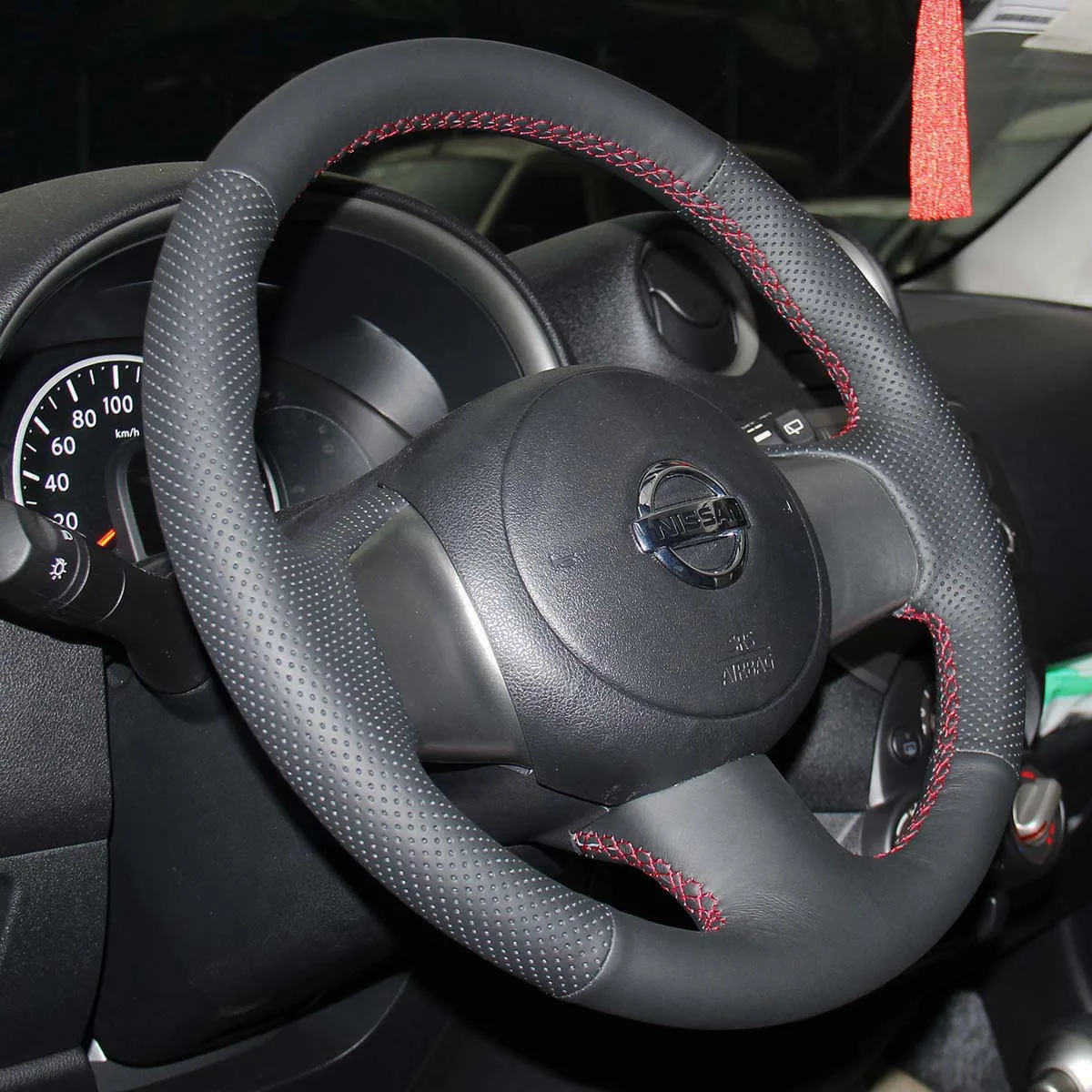 PONSNY чехлы на руль автомобиля чехол для Nissan Sunny March 2011 искусственная микрофибра