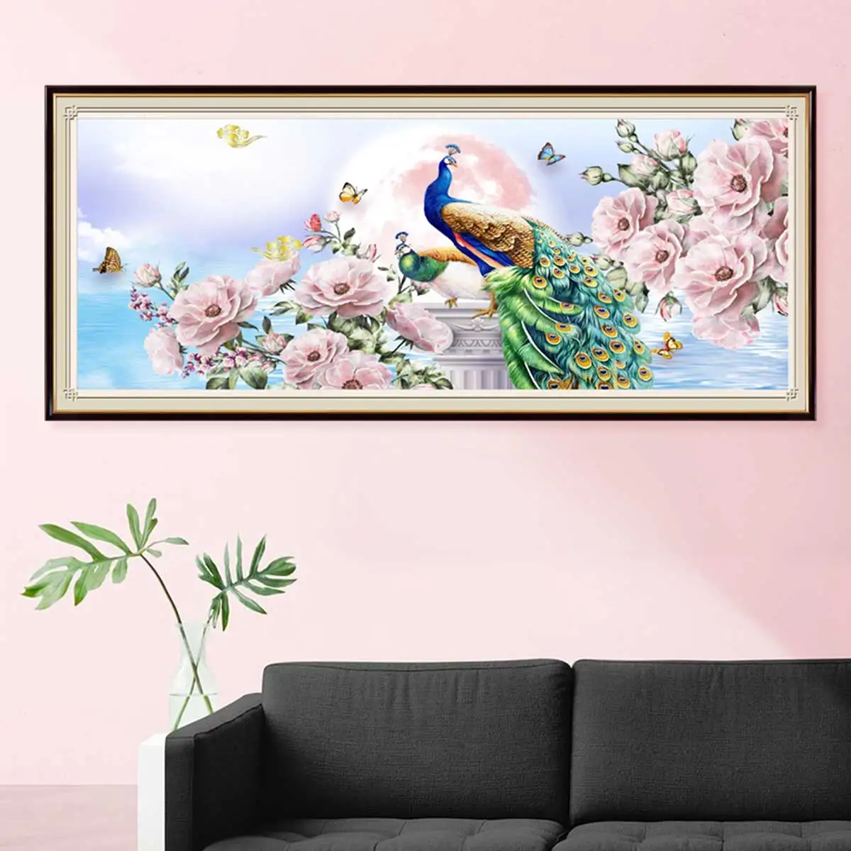 

5D DIY Diamond Embroidery Flower Scenery Large Diamond Painting with Round Square Peacocks Rhinestones Mosaic Diamonds Art Gift