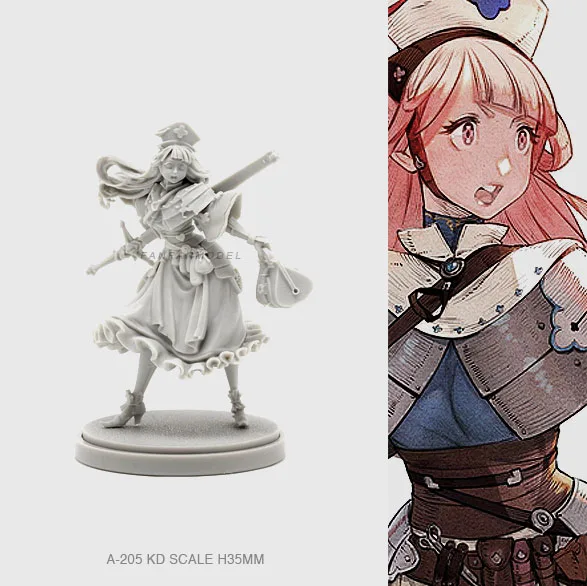 

35MM Resin model kits figure beauty colorless and self-assembled A-205