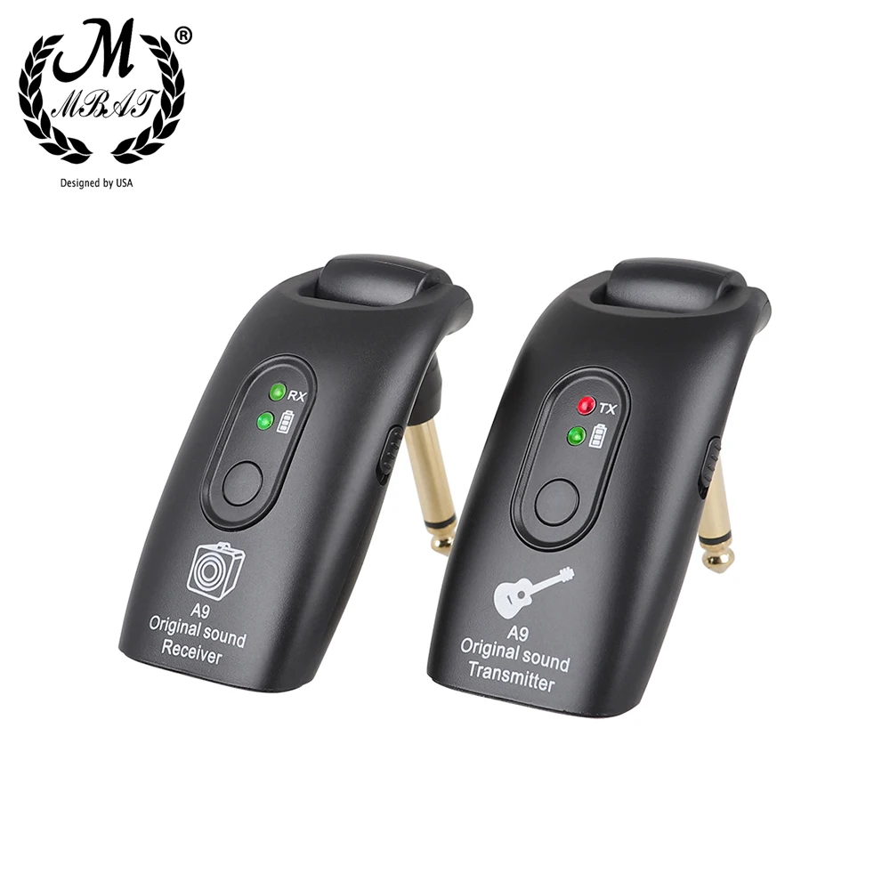Беспроводная гитарная система M MBAT 2 4 ГГц с защитой от помех передатчик приемник
