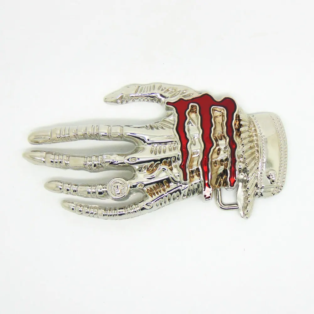 Оригинальный ремень в американском стиле из цинкового сплава с черепом