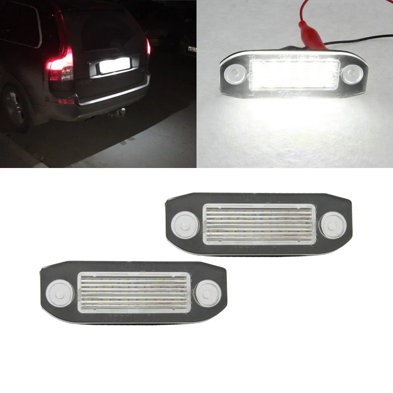2x12 в светодиодный номерной знак лампа Стайлинг для Volvo S80 XC90 S40 V60 XC60 S60 V70 C70 2004