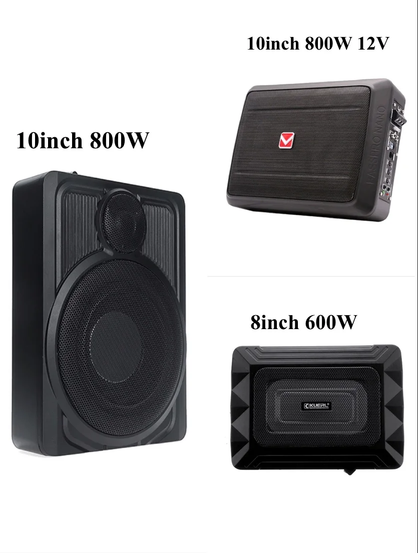 $82.81 12V 800W Car Active Subwoofer Audio Speaker Amplifier Ultra thin Subwoofer Bass Amplifier Auto Surround Sound Car Audio System