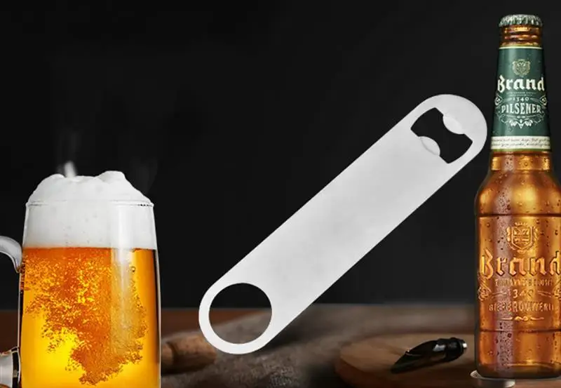 3pcs Kitchen Unique Large Flat Speed Bottle Cap Opener Remover Bar Blade Home Professional Beer Stainless Steel | Дом и сад