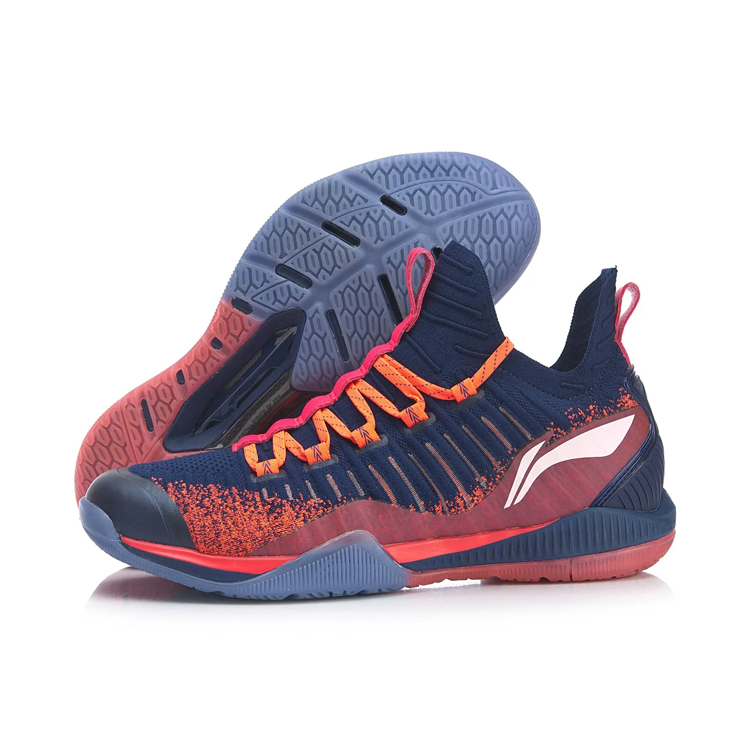 Мужские кроссовки для бадминтона Li Ning AYZP005 SJFM19 прохладная Акулья LI-NING амортизация