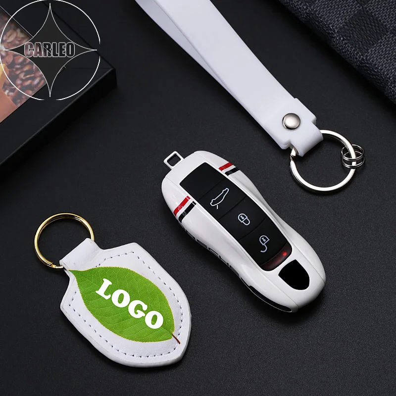 

Car Key Cover for Porsche Cayenne 718 911 Panamera Macan Replace Keychain Hanging Pendant Decoration Key Shell Case