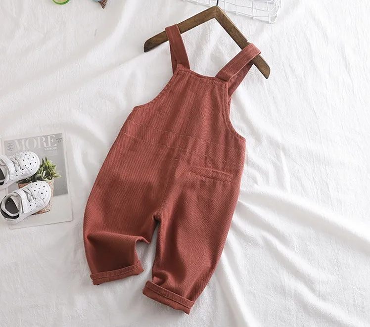 Детский хлопковый комбинезон для мальчиков и девочек ростом 80 100 см на осень