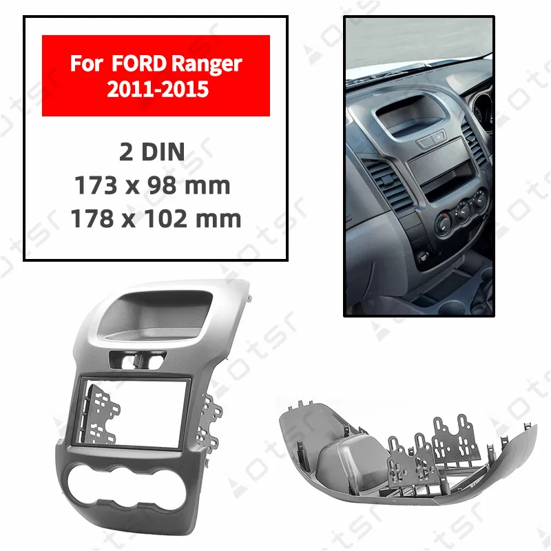 Автомобильный радиоприемник стерео Панель пластина для FORD Ranger 2011 2012 2013 ручной кондиционер черная рамка