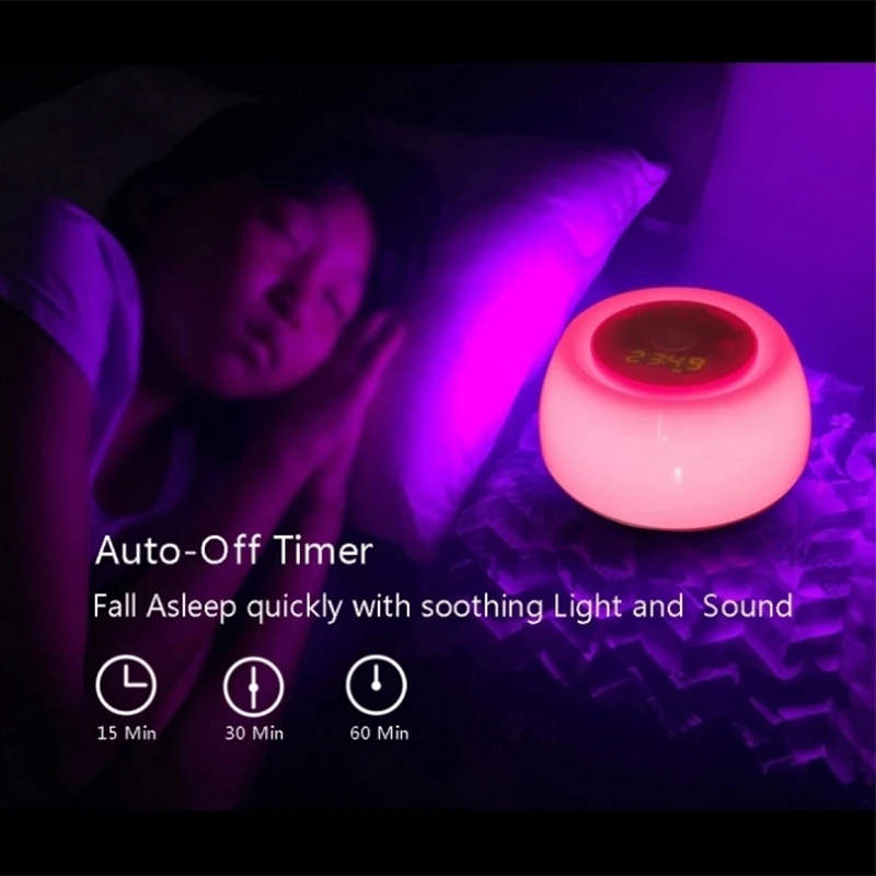 

Multi-Function Alarm Wake-Up Lamp Colorful Natural Wake-Up Lamp Analog Sunrise Lamp