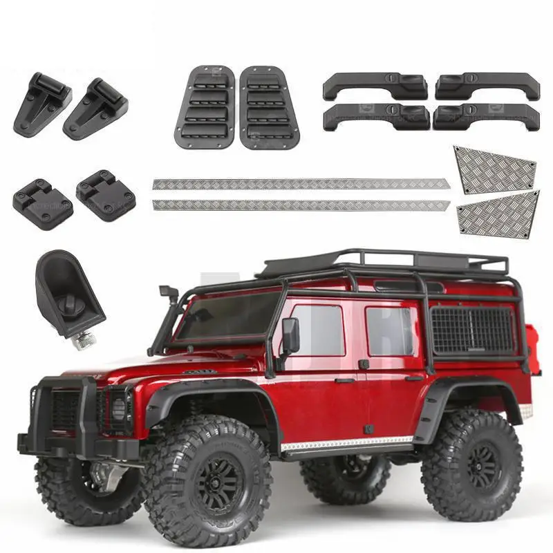 

1/10 RC track TRX4 RC4WD D90 D110 AXIAL for Rubber cover hinged fuel tank door handle plastic air intake grille door scraper