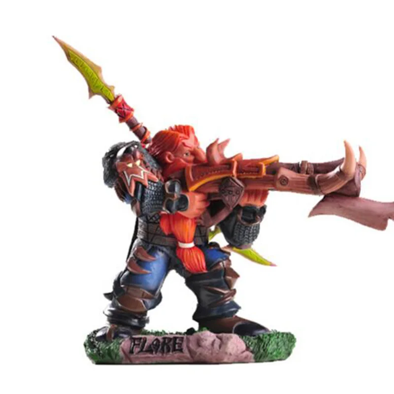 Dwarf hunter Модель игрового персонажа DC WOW Tribal Orc Wolf Ride Raider Lich King Arthas карликовый катающийся вор Sylvanas Warrior фигурка игрушки - Цвет: Dwarf hunter