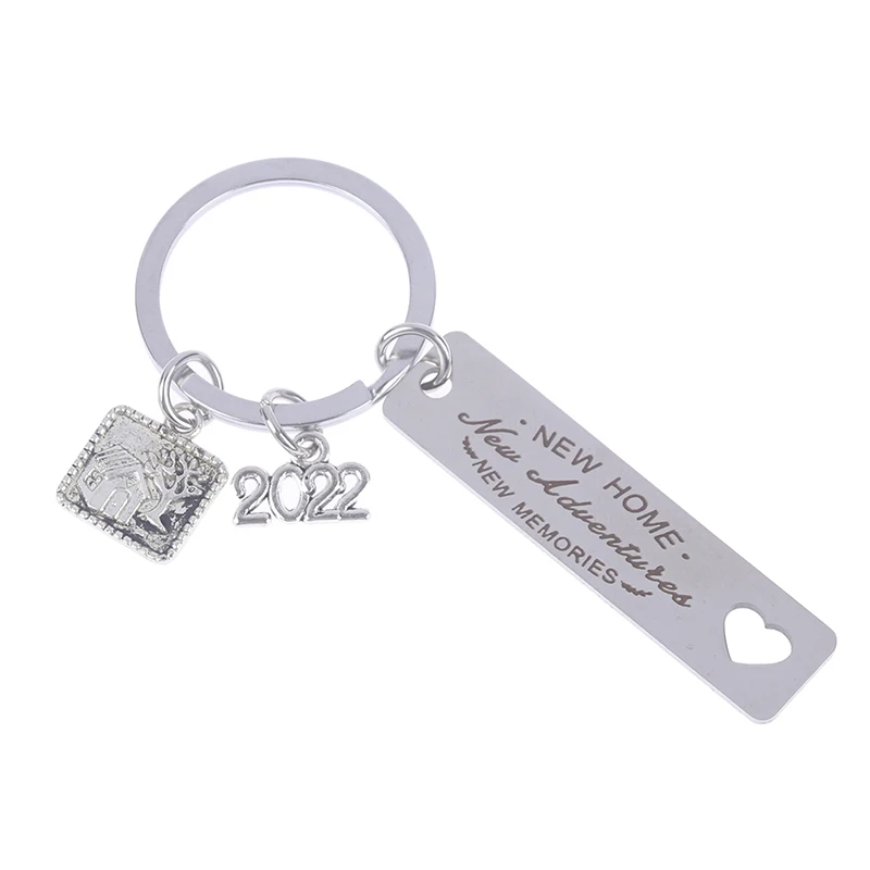 

Новинка 2022, брелок для ключей для семьи, новые приключения, переезд в новый дом, брелки для ключей из нержавеющей стали, подвеска для ключей