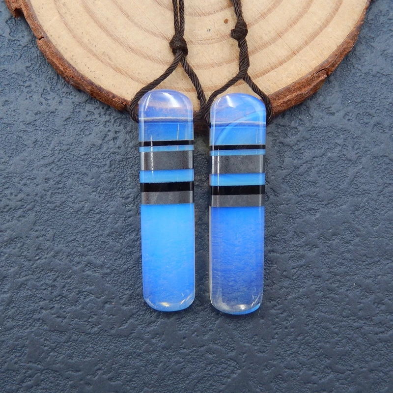 Серьги из опалита гематита бусин обсидиана ювелирные украшения для женщин