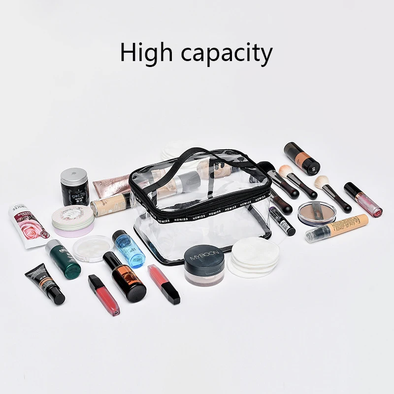 Прозрачная Водонепроницаемая косметичка из ПВХ для женщин чехол макияжа