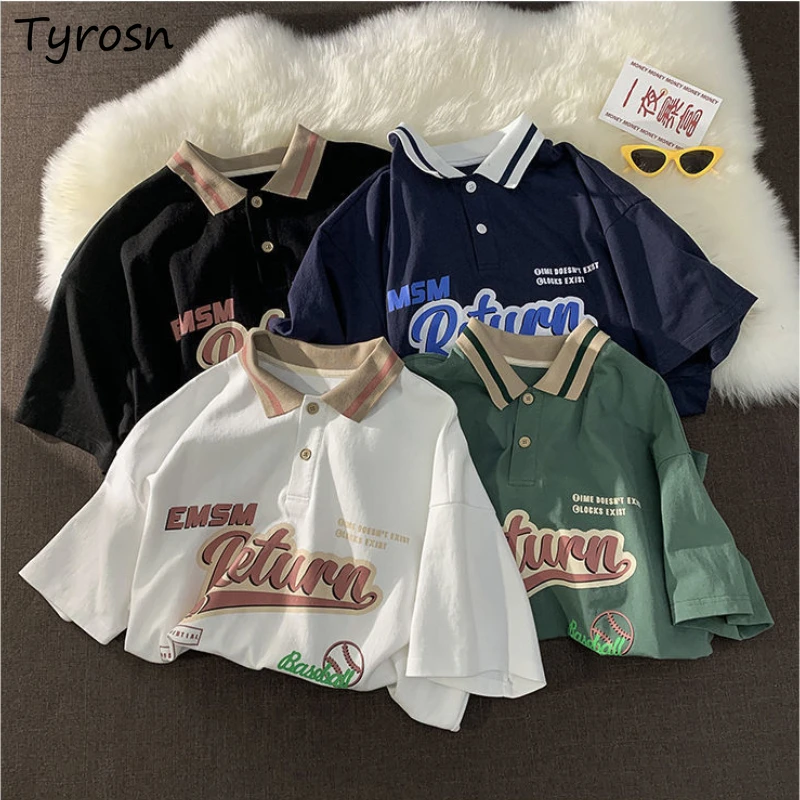 Футболка женская с коротким рукавом и отложным воротником модный шикарный топ в