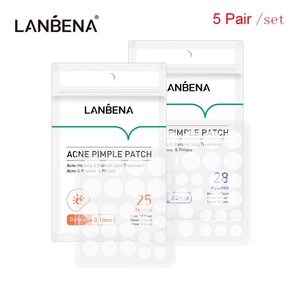 

LANBENA Acne Pimple Patch Face Invisible Acne Repair Stickers Skin Care Acne Blemish Treatment Remover Day Night Use 5Pair / Set