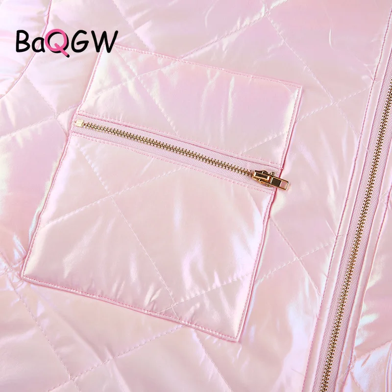 

BaQGW Solid Autum Pocket Zipper Keep Warm Long Sleeve Casual Bodycon 2 Pieces Set Winter Cotton Jacket and Skinny Mini Skrit Set