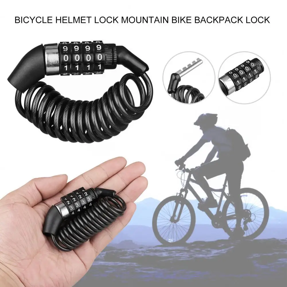 

Password Bicycle Locks Rust-proof Corrosion Resistant Anti-saw Combination 4 Number Code Bike Lock for Road Bike